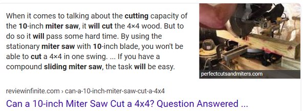 Can a 10 Inch Miter Saw Cut a 4X4?