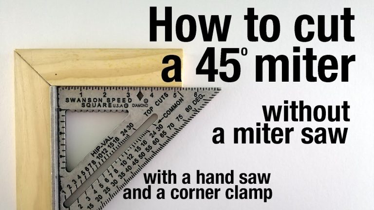 How to Make Miter Cuts Without a Miter Saw?